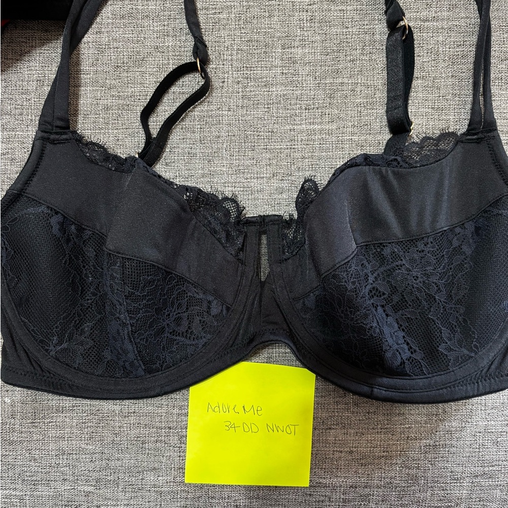 Adore Me Black Lace Underwire Bra